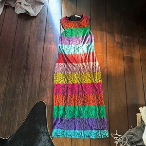 Alice and Olivia multicolor snakeskin dress knit